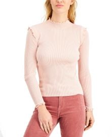 Hooked Up by IOT Juniors  Lettuce-Edge Ribbed-Knit Sweater   Reviews - Sweaters - Juniors - Macy s at Macys